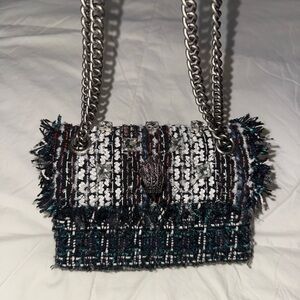 Chic Tweed Chain Shoulder Bag - Kurt Geiger Mini